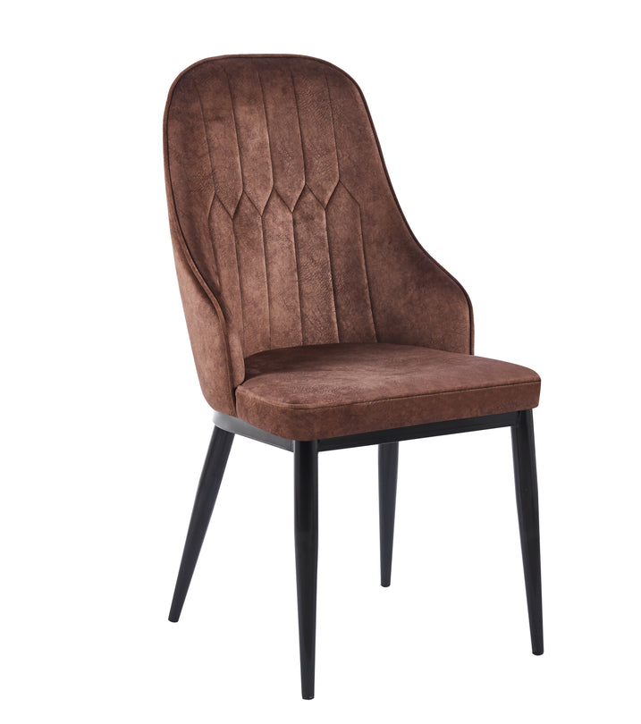7star Morocan New Set of 2 Plush Velvet Or Pu Tufted Stitching Chair In 6 Colours with Metal Legs