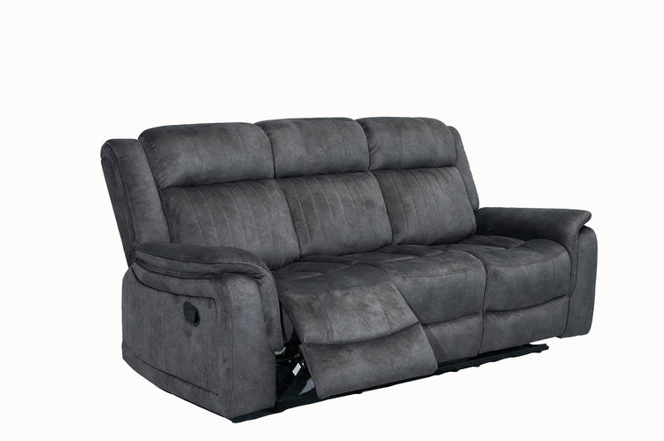 7STAR JENNIFER RECLINER SOFA 3+2+1 MANUAL AVAILABLE IN DARK GREY & LIGHT GREY PLUSH VELVET