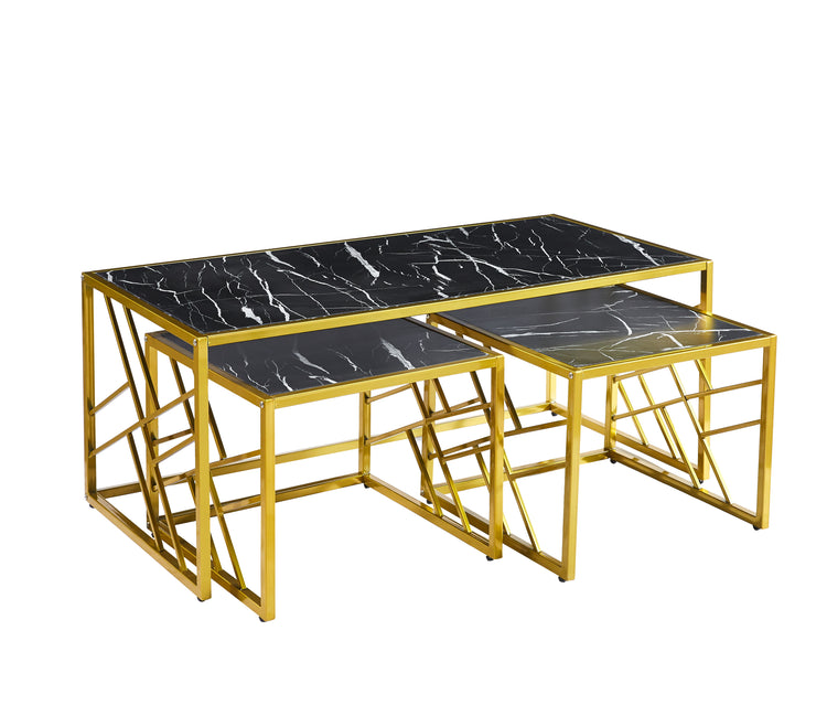 Oval MDF Coffee Table With Side Table Black, Grey or White Coffee Table, Nest Table with Optional Side Tables