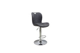 7Star Set of 2 Aryan Faux Leather/ Plush Velvet Bar Stools Adjustable Swivel Dining Island Counter Bar Chair