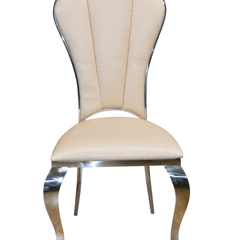 Belvedare Set of 4Pc Dining chairs Regal Shall Back With Option of Gold or Silver Frame
