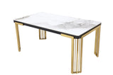 7 Star Furniture Daisy Sintered Ceramaic Stone Black, Grey or White Coffee Table with Optional Gold Or Silver Frame