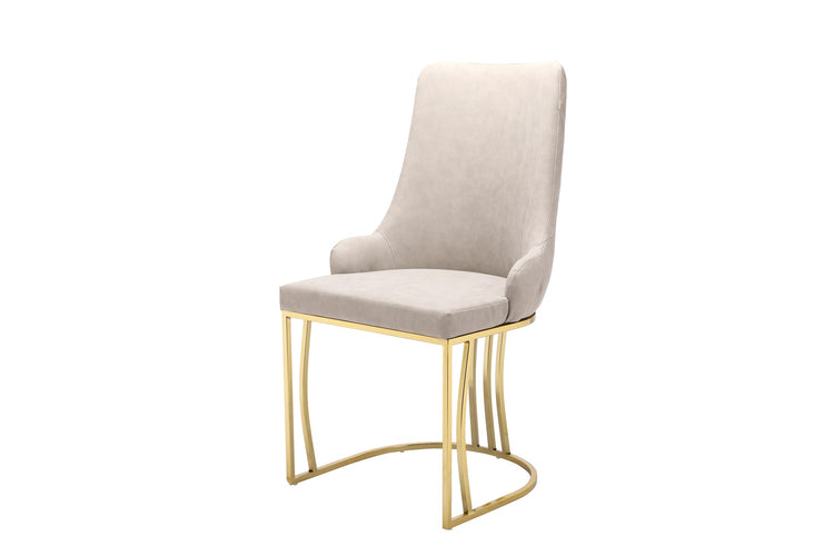 2pc x Bruno Faux Leather / Velvet Dining chairs Foam Padded With Optional Gold or Silver Frame Matching legs