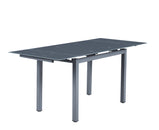 7star Helen Extending Black or Grey Tempered Glass Dining Table Only