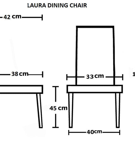 4 sillas de comedor de piel sintética Laura acolchadas con espuma y estructura cromada/detalle de puntadas.