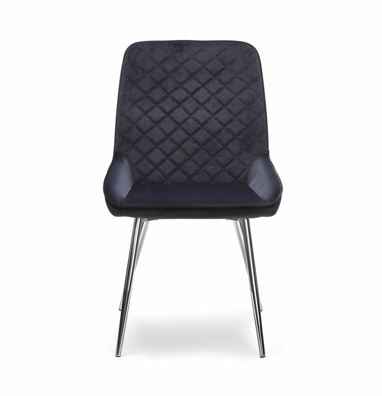 7star Juego de 4 sillones de comedor Jane de terciopelo y felpa de acero inoxidable para el hogar y el restaurante