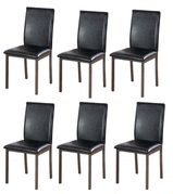 7STAR Bella Dining chairs Faux Leather foam padded strong metal frame box of 4pc or 6pc