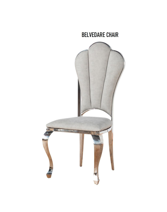 MESA DE COMEDOR 7STAR CYPRUS MÁRMOL ALTO BRILLO CON PATAS CROMADAS DIFERENTES SILLAS DE COMEDOR DISPONIBLES