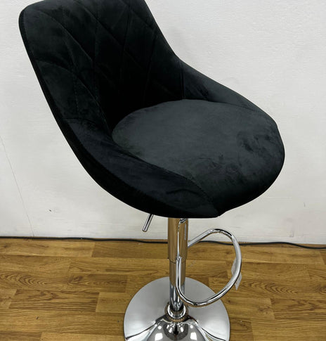 7Star Juego de 2 taburetes de bar de terciopelo de felpa Hiba Barra de comedor giratoria ajustable