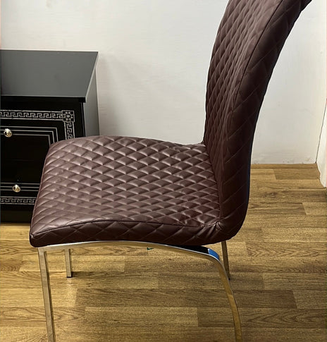 7STAR Happy Dining sillas de piel sintética con marco de cromo acolchado de espuma Venta de muebles