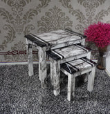 Marble Effect Gloss Finish Nest of Sets Table in different colours and designs