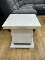 7star Mistral High Gloss Ivory Italian Matching Coffee table, Side table, TV unit & 2 Door Cabinet