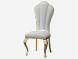 Belvedare Set of 4Pc Dining chairs Regal Shall Back With Option of Gold or Silver Frame