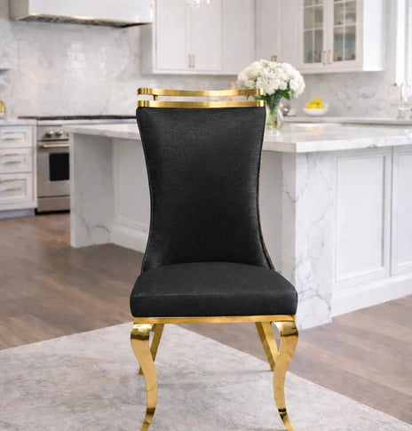 Greek Curved High Back , Sculpted-Leg , Contemporary Dining Chair