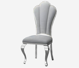 Belvedare Set of 4Pc Dining chairs Regal Shall Back With Option of Gold or Silver Frame