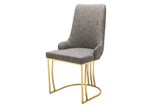 2pc x Bruno Faux Leather / Velvet Dining chairs Foam Padded With Optional Gold or Silver Frame Matching legs