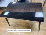 7 Star Cornwall Sintered Ceramic Stone High Gloss Dining Table Available in Grey , White And Black {Table Only}