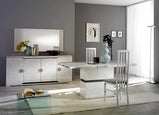 7star Mistral High Gloss Ivory Italian Matching Coffee table, Side table, TV unit & 2 Door Cabinet