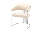 POSH Dining Chair In Chrome Frame Available In Beige , Grey And Black (Set Of 2 Chairs)
