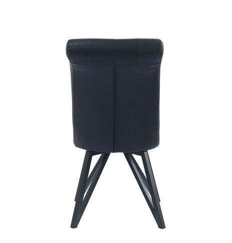 Set Of 4 Roxy Plush Velvet Swivel Armchair, Dining Chair with 360° Swivel Function, Sturdy Metal Legs, Ideal Kitchen, Living Room & Office