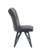 Set Of 4 Roxy Plush Velvet Swivel Armchair, Dining Chair with 360° Swivel Function, Sturdy Metal Legs, Ideal Kitchen, Living Room & Office