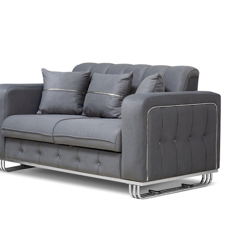 Berlin Sofa With Storage And Free Cushions 3+2 Seater With Optional Gold Or Silver Frame