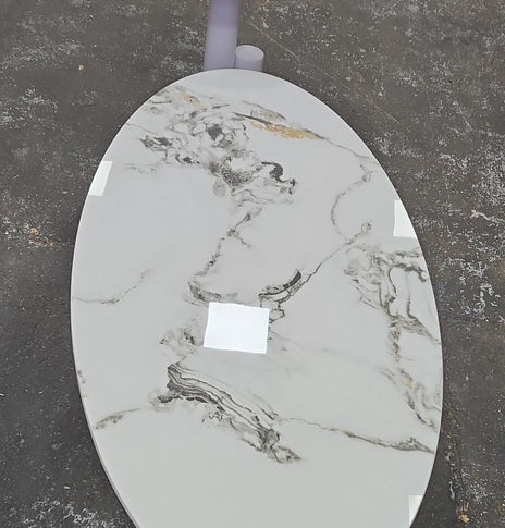 Florida Modern Stone-Top Coffee Table With Storage – White, Grey