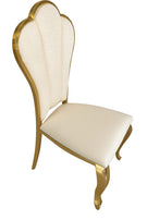 Belvedare Set of 4Pc Dining chairs Regal Shall Back With Option of Gold or Silver Frame