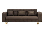 Berlin Sofa Set With Storage 3+2 Seater With Option Gold Or Silver Frame