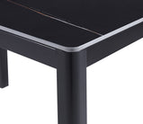 7 Star Furniture Sintered Ceramaic Stone Black, Grey or White Dining Table with Optional 4/6 Faux Leather Chairs