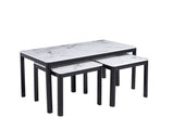 7 Star Furniture Sintered Ceramaic Stone Black, Grey or White Coffee Table, Nest Table with Optional  Side Tables