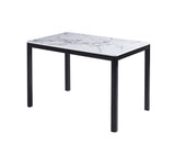 7 Star Furniture Sintered Ceramaic Stone Black, Grey or White Dining Table with Optional 4/6 Faux Leather Chairs