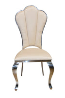 Belvedare Set of 4Pc Dining chairs Regal Shall Back With Option of Gold or Silver Frame