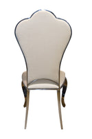 Belvedare Set of 4Pc Dining chairs Regal Shall Back With Option of Gold or Silver Frame