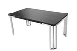 7 Star Furniture Daisy Sintered Ceramic Stone Black, Grey or White Dining Table with Optional Gold Or Silver Frame