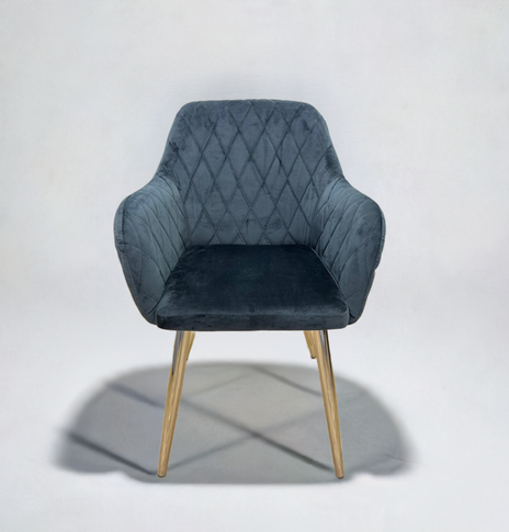 Sillón de comedor de terciopelo de felpa Mary de 7 estrellas, 2 piezas, estructura de acero inoxidable, respaldo bajo