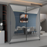 California Sliding Door Wardrobe – Curved Mirror