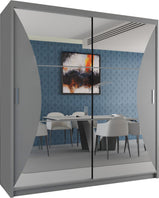 California Sliding Door Wardrobe – Curved Mirror