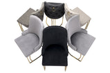 2pc x Bruno Faux Leather / Velvet Dining chairs Foam Padded With Optional Gold or Silver Frame Matching legs
