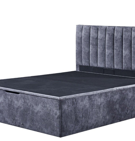 7star Maya Ottoman Storage Bed Gas Lift In Leather and Velvet In Single Double and King