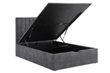 Maya Ottoman Storage Bed Gas Lift In Leather and Velvet In Single and Double