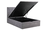 Maya Ottoman Storage Bed Gas Lift In Leather and Velvet In Single and Double