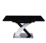 7 Star Stello Sintered Ceramaic Stone Or Glass Extending Dining Table In Black, Grey or White