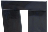 Verbier 2Pc Modern High Back Stylish Dining Chair, Grey Fabric, High Gloss Wood