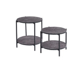 7 Star Furniture Vina  Black, Grey Coffee Table & Side Table with Optional Gold Or Black Frame