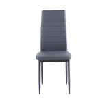 4 sillas de comedor de piel sintética Laura acolchadas con espuma y estructura cromada/detalle de puntadas.