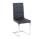 7star 2pc set Tokyo Dining chair with chrome steal legs in black, Grey