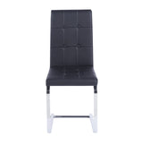 7star 2pc set Tokyo Dining chair with chrome steal legs in black, Grey