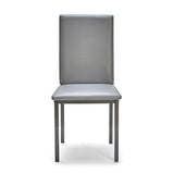 7STAR Bella sillas de comedor de cuero sintético acolchado con espuma fuerte estructura de metal caja de 4 o 6