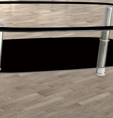 7Star Budget Glass Coffee Table with shelf